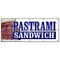 Signmission PASTRAMI SANDWICH BANNER SIGN Yiddish food restaurant butcher shop B-120 Pastrami Sandwich - alternate 1